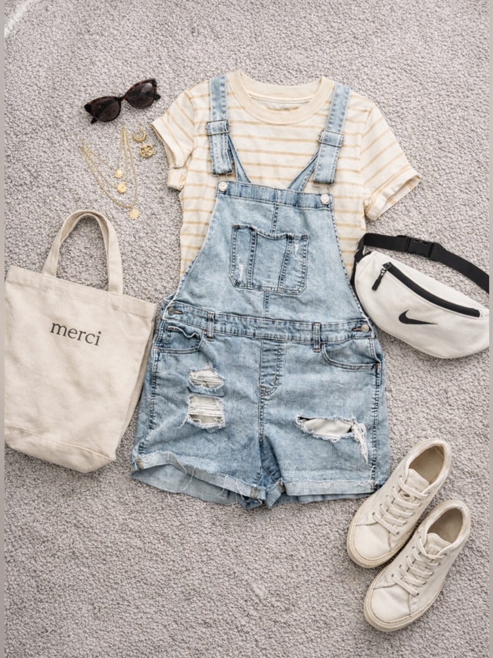 Maurice’s Distressed Denim Overalls